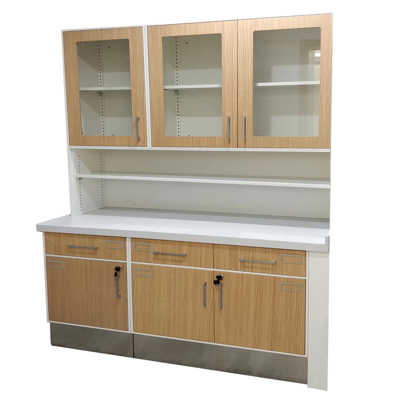 medical cabinet and hospital cabinet all steel  with wall bench wall hanging cabinet lab workbench