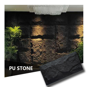 High Quality Exterior Decoration 3D PU Stone Wall Panel Polyurethane Artificial Stone Look PU Stone Panel