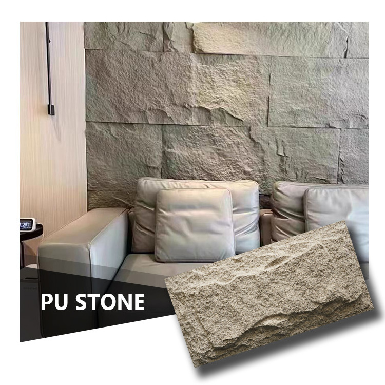 Light Weight PU Stone Panel Wall Faux Polyurethane Stone Panel 3D Wall Panel Board