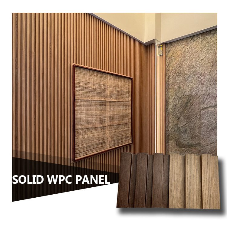 Natural Interior Seven Grid Grille 4X8 Real Solid Wood Timber Modern Decorative 3D Wood Art Wall Panels