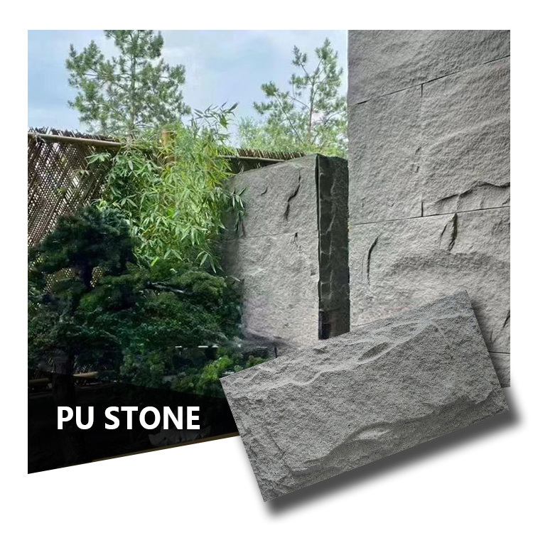 Light Weight PU Stone Panel Wall Faux Polyurethane Stone Panel 3D Wall Panel Board