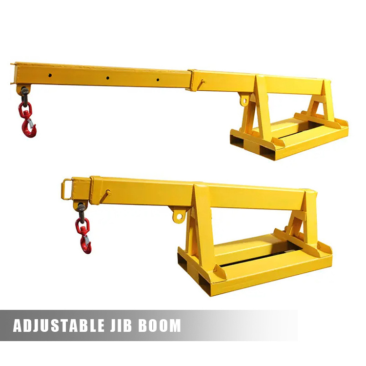 Forklift Jib Crane Forklift Boom Bearing 3T-7T Telescopic Forklift Boom Attachments