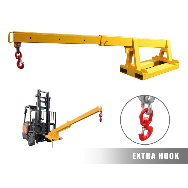 Forklift Jib Crane Forklift Boom Bearing 3T-7T Telescopic Forklift Boom Attachments