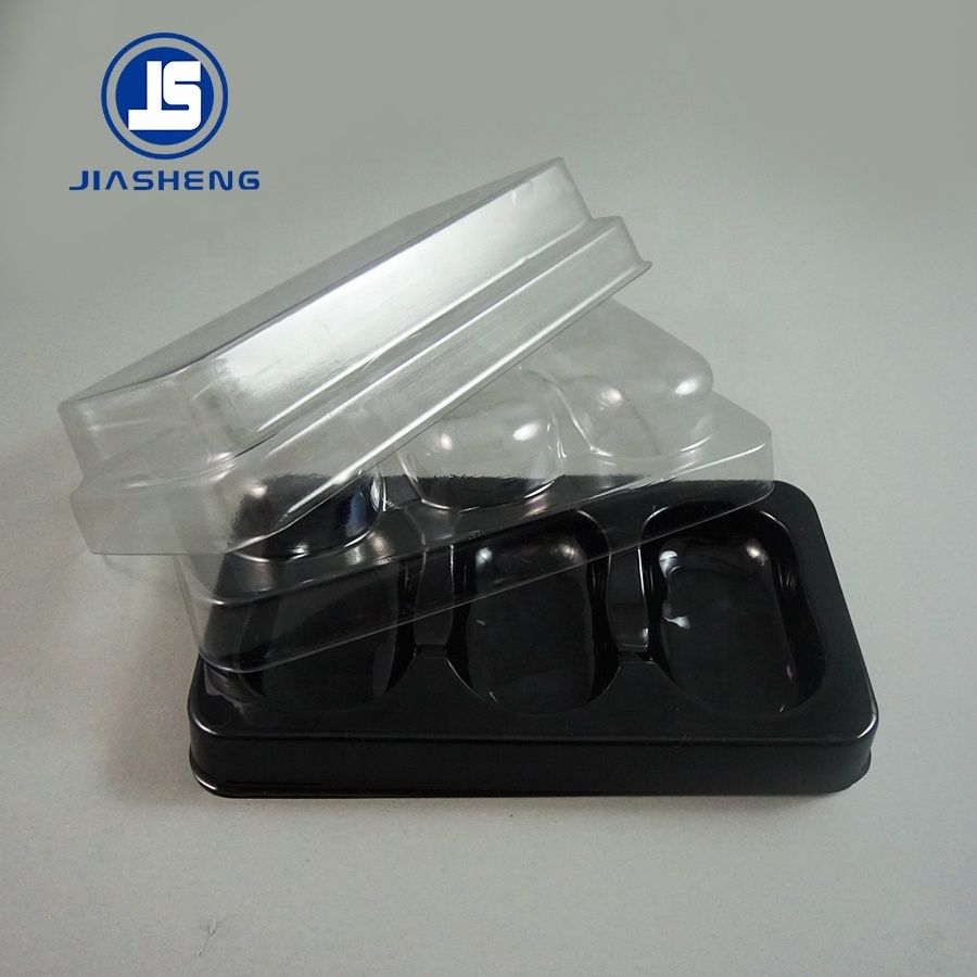 3 PCS Transparent Blister Plastic Macaron Packaging Boxes