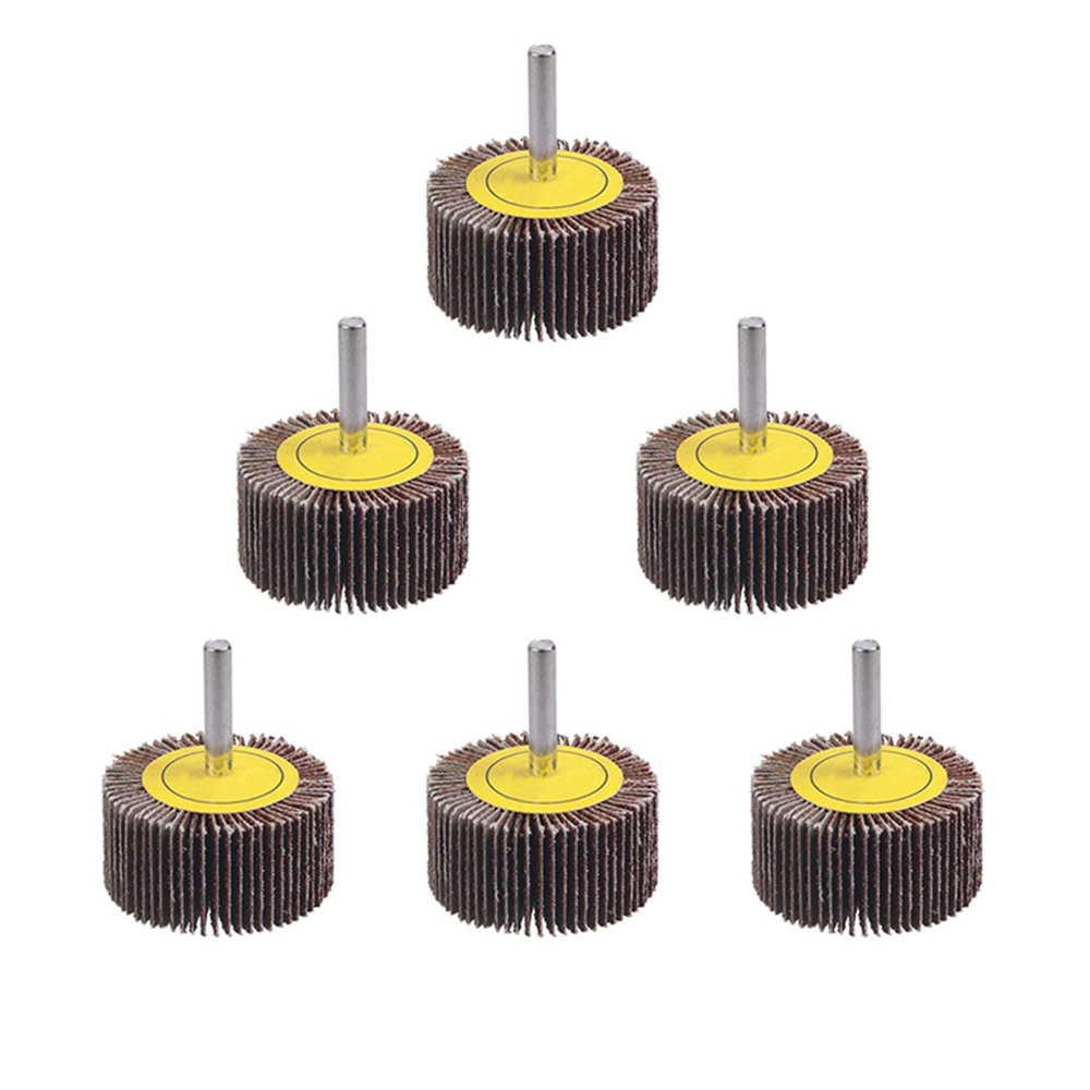 Die Grinder Attachments Cylindrical Shape Aluminum Oxide Flap Wheel with Shaft for Stainless Steel and Metal Grinding Polishing