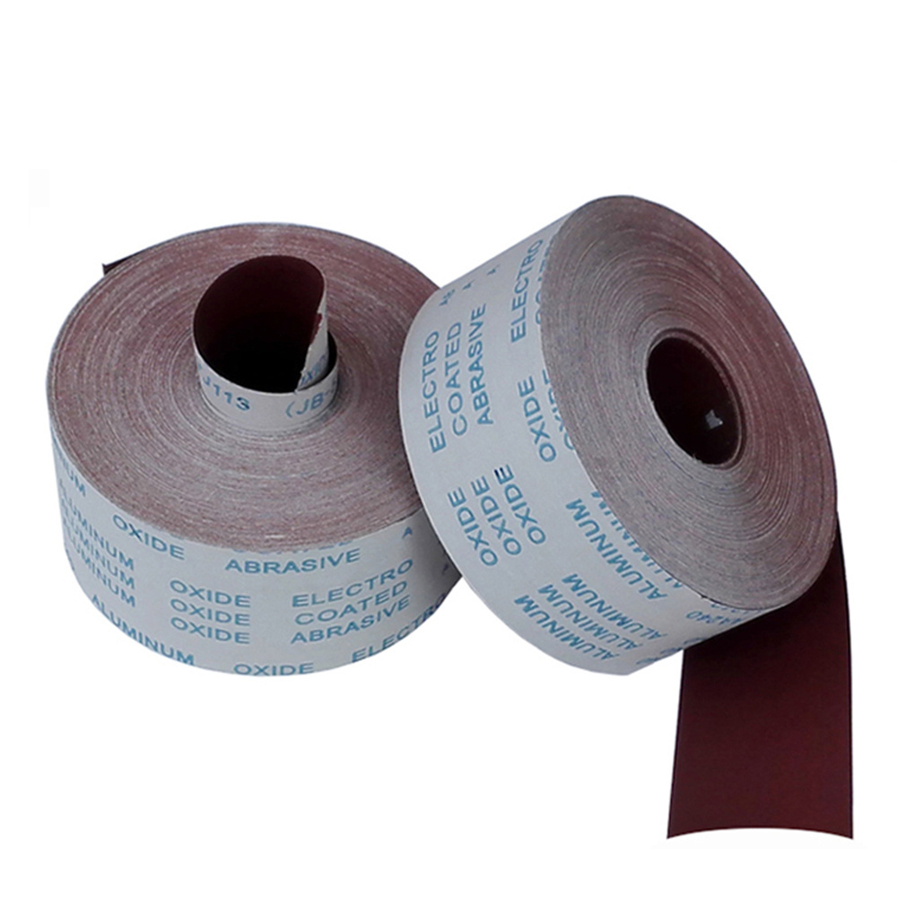 Factory Customize Aluminum Oxide Sandpaper Flexible Emery Cloth Roll Abrasives Cloth Roll For Metal Polishing