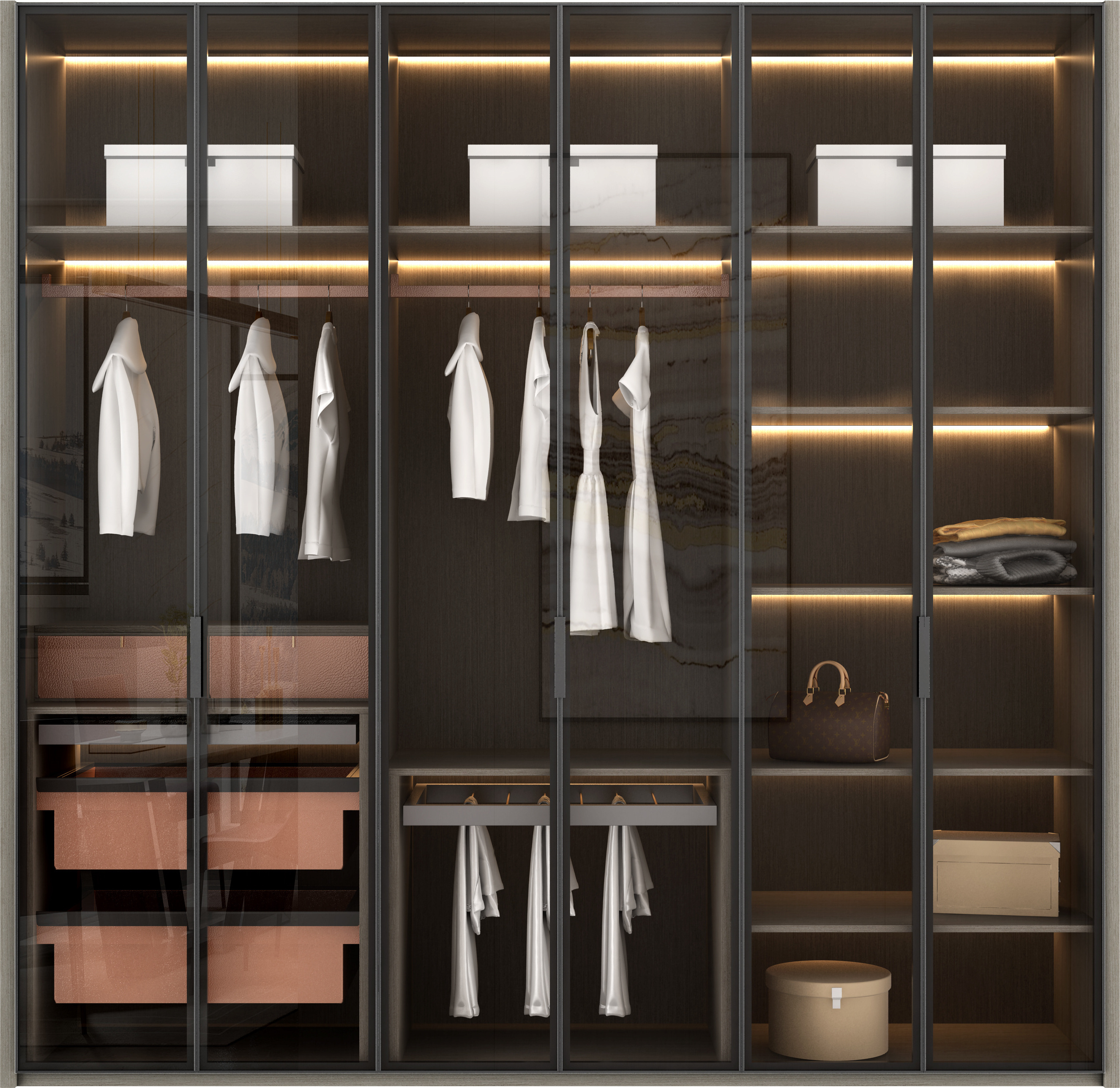 guangzhou Furniture Wardrobe Modern Clothing Storage Cabinets And Armoire