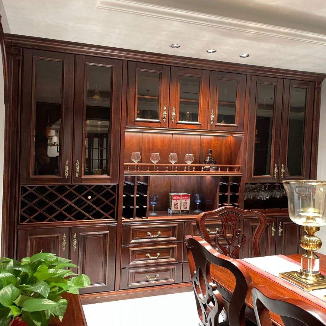 CASEN China Factory Modern Luxury Wooden Liquor Cabinet Home Classic Wine Bar Cabinet For Living Room Furniture