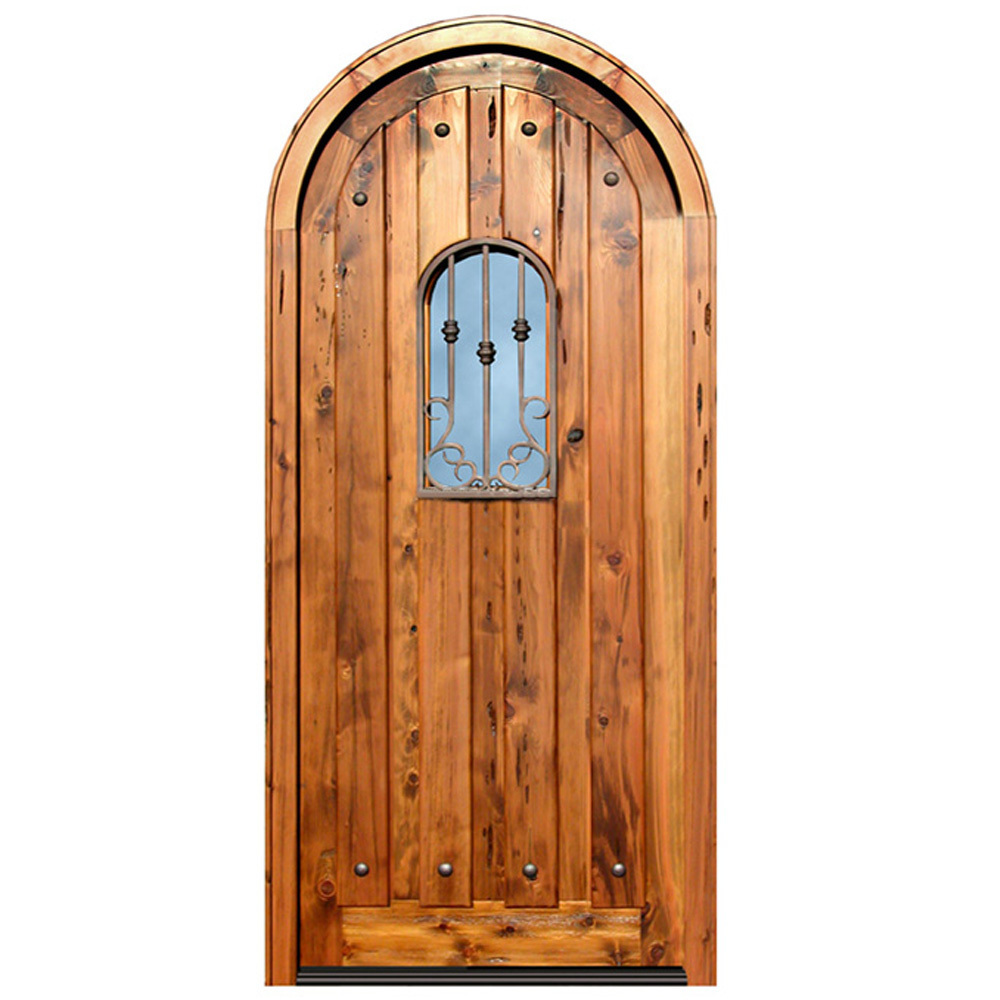 CASEN Latest Design Luxury Style Arched Main Exterior Door Design Teak Wood Doors Solid Wood Villas Bathroom Doors APP