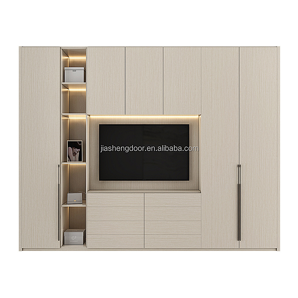 CASEN Living Room Furniture Wood Modern Picture Cabinet Wood Door Lockable Wooden Storage Cabinet 2 Years