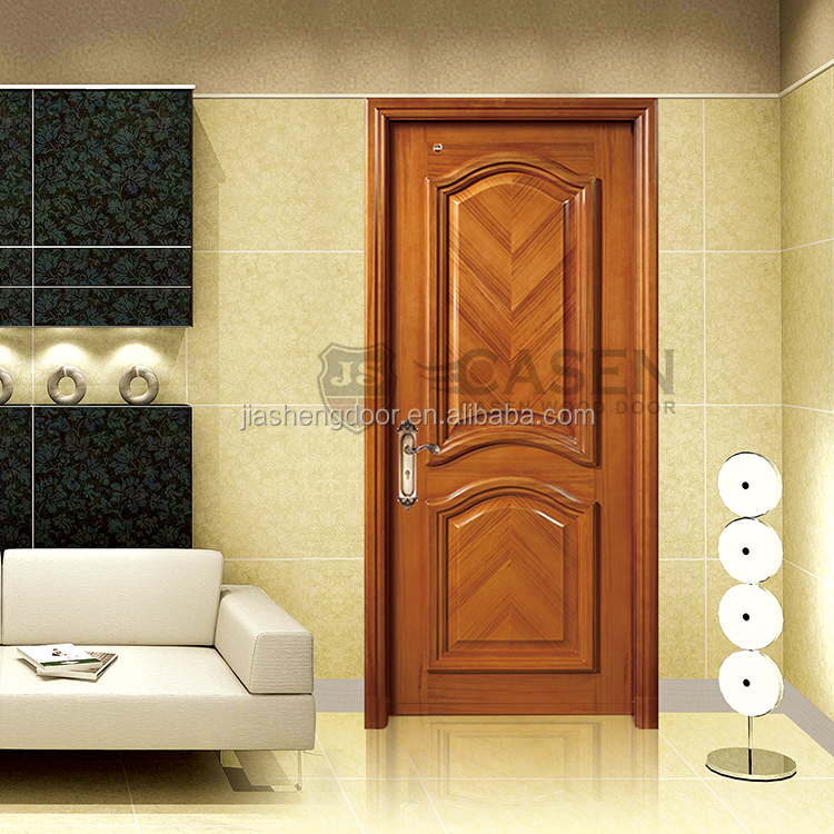 hotel and home wood door teak solid wood 2 panel luxury design painting interior wooden door