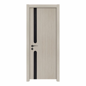 Casen simple design interior PVC door Melamine door Flat design wooden door for house