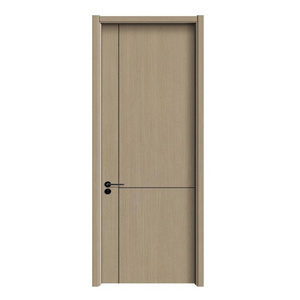 CASEN New Interior Hinged Solid Wood Door Bedroom Frameless Hidden Door Invisible Set Wooden Door Customizable