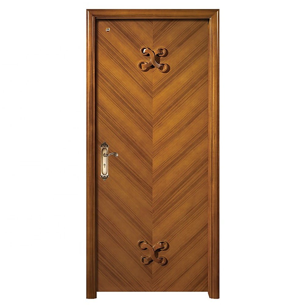 CASEN Competitive Price New Design Interior Modern Security Solid wooden Door For Houses Apartment Bedroom