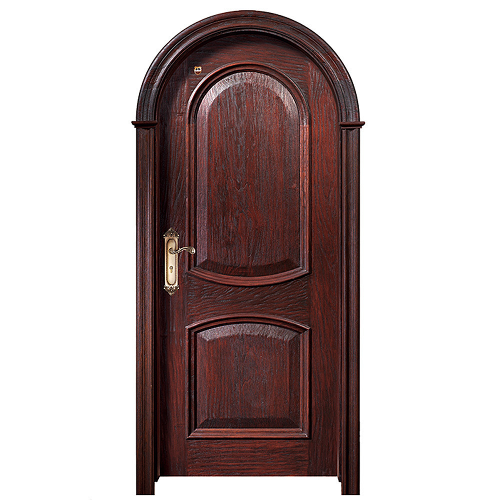 CASEN Latest Design Luxury Style Arched Main Exterior Door Design Teak Wood Doors Solid Wood Villas Bathroom Doors APP