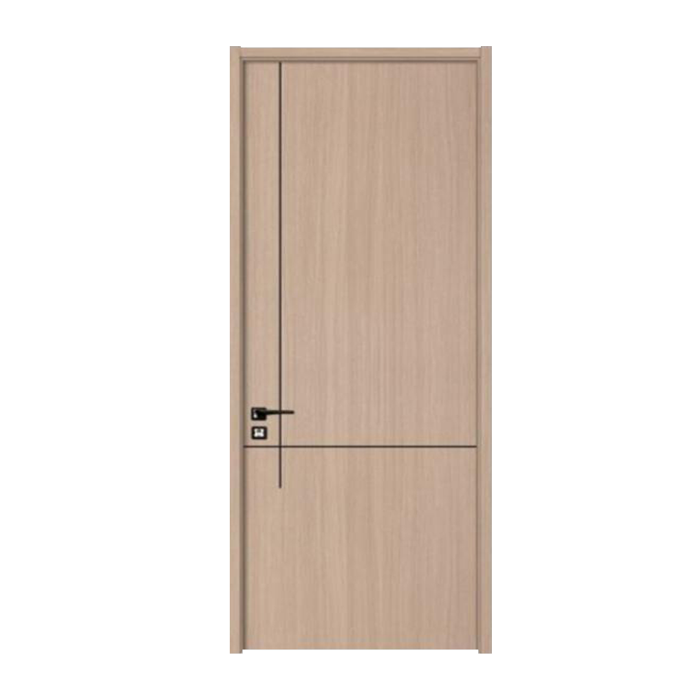 CASEN New Interior Hinged Solid Wood Door Bedroom Frameless Hidden Door Invisible Set Wooden Door Customizable