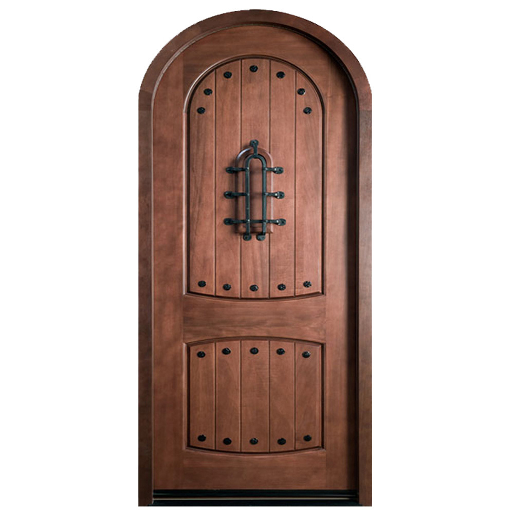 CASEN Latest Design Luxury Style Arched Main Exterior Door Design Teak Wood Doors Solid Wood Villas Bathroom Doors APP