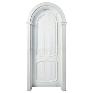 CASEN fancy design white primed cherry interior wooden rounded door