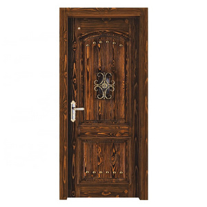 CASEN Rustic looking knotty pine wood entry door