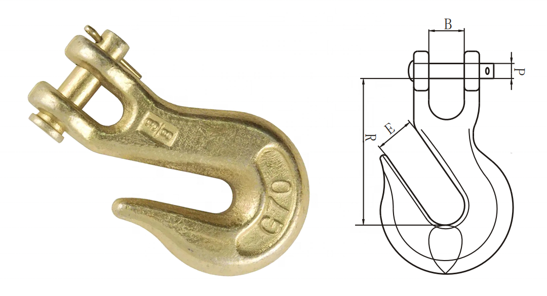 A-330 H-330 Galvanized Drop Forged Alloy Steel US Type Chain Lifting Clevis Grab Hook