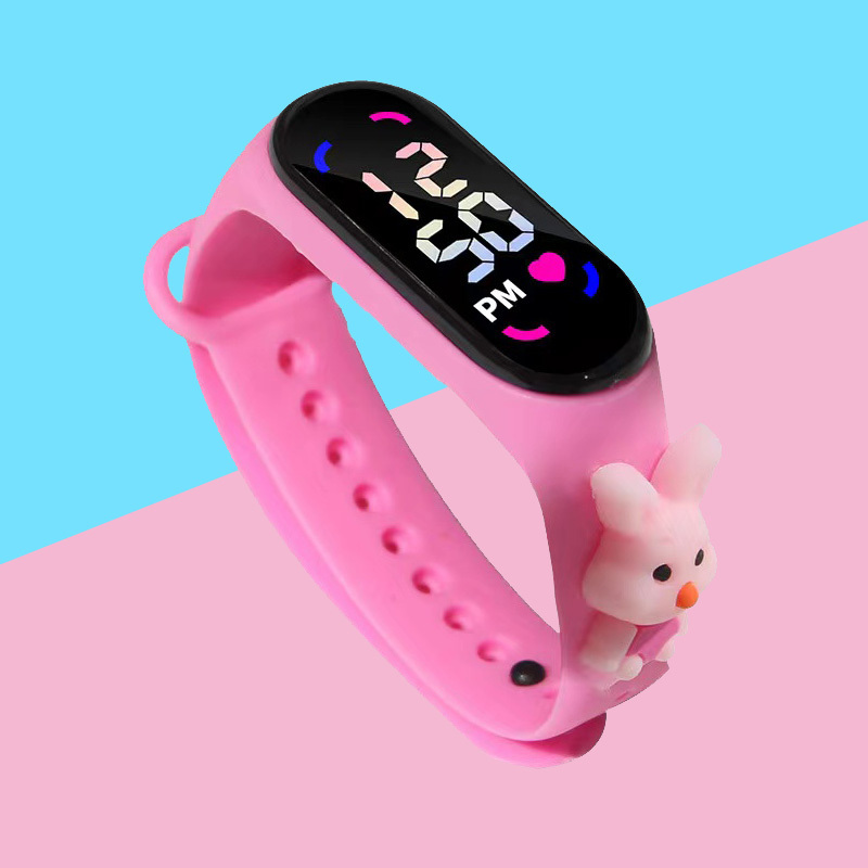 2023 Fashion Cartoon Touch Baby Watch Custom Animal Design Vintage Bracelet Children's Waterproof Digital Led Watch Children's L