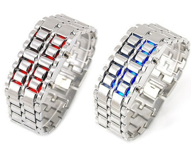 European and American Unique Creative Lava Led Trendy Men's Stainless Steel lover's  Watch Bracelet Couple Retro Men's Watch