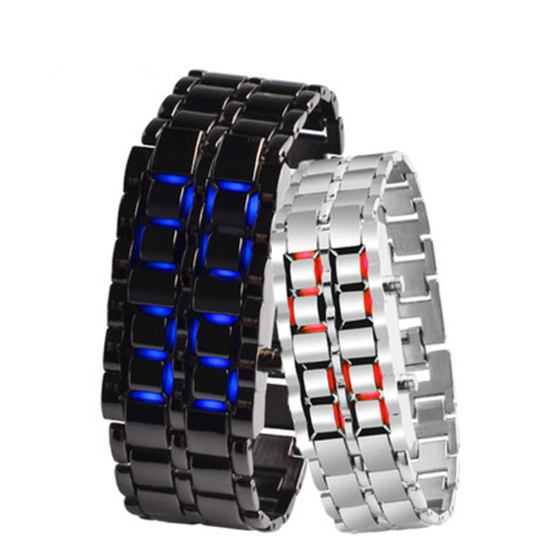 European and American Unique Creative Lava Led Trendy Men's Stainless Steel lover's  Watch Bracelet Couple Retro Men's Watch