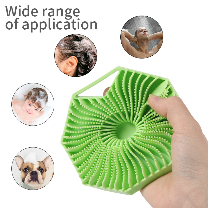 Silicone Bath Body Scrubber Cleaning Shower Brush