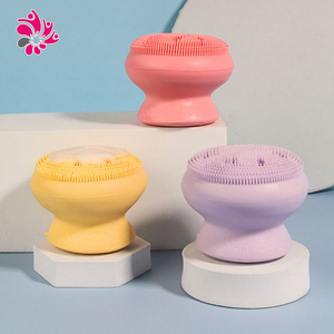 Wholesale Soft Loofah Shower Brushes Exfoliating Silicone Body Scrubber and Hair Shampoo Brush