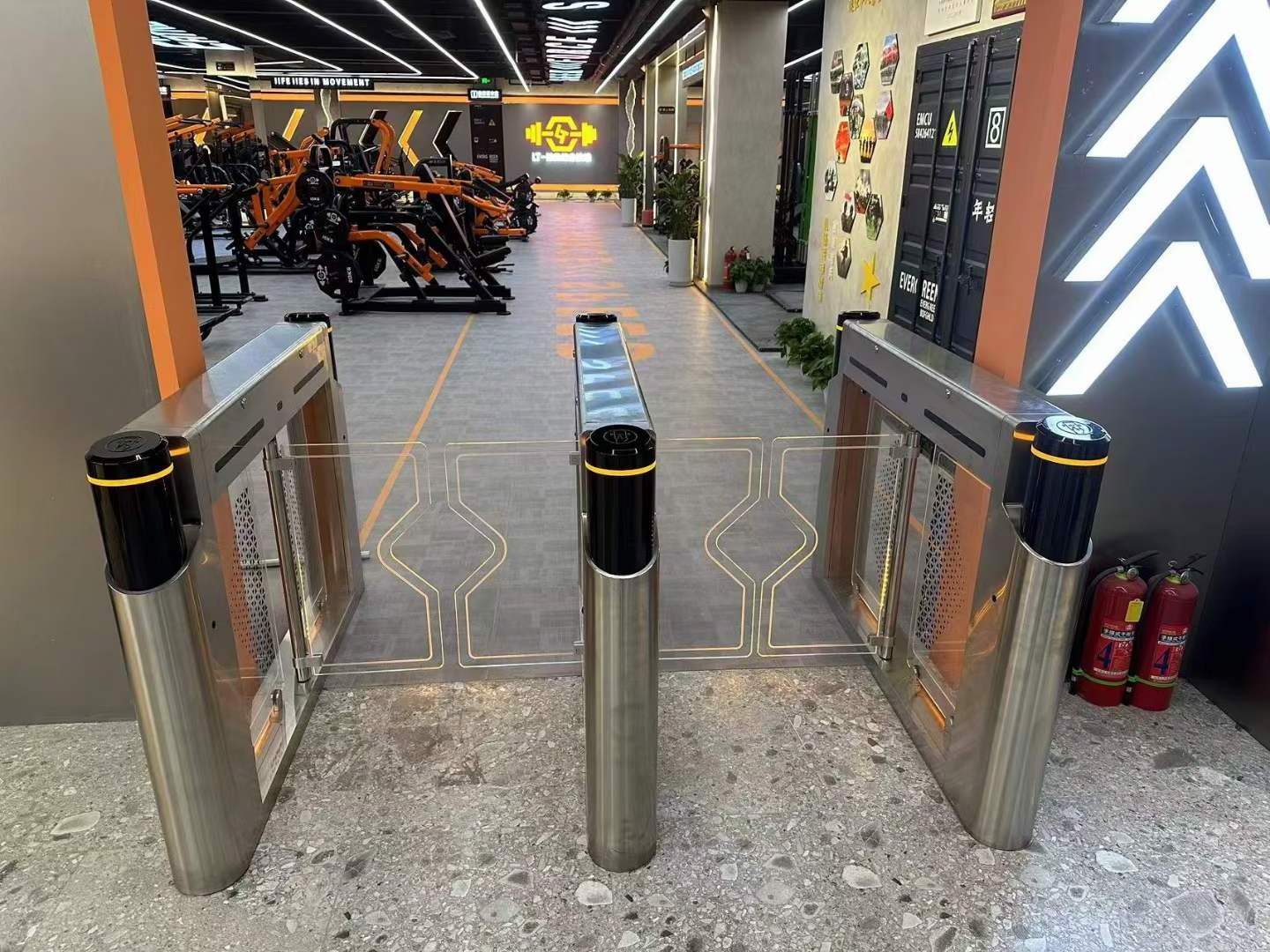 Security entrance RFID Keyfob Face Device Access Control Turnstile Swing Barrier Gate For Gym