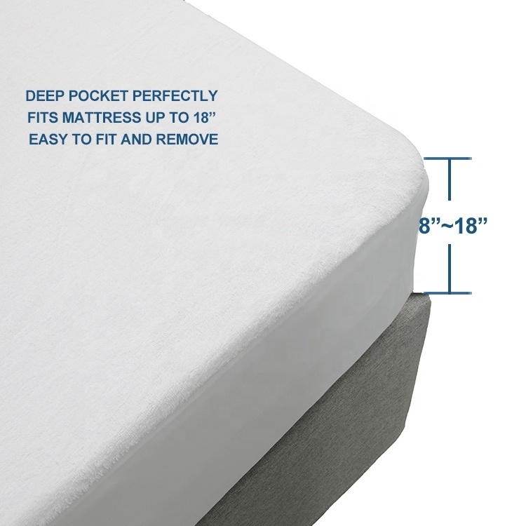 coral velvet Queen Mattress Protector 100% Waterproof Premium Breathable Hypoallergenic Soft Coral Fleece Mattress Pad Cover