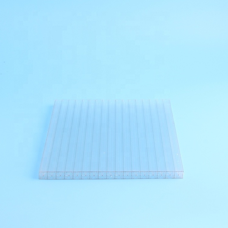 8mm Multiwall Clear Transparent Plastic Four- wall PC Roofing Panel