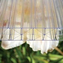 8mm Multiwall Clear Transparent Plastic Four- wall PC Roofing Panel