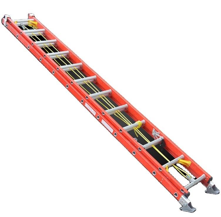 EN131 16-40 steps 2 sections fiberglass telescopic extension ladder