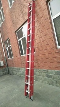 EN131 16-40 steps 2 sections fiberglass telescopic extension ladder