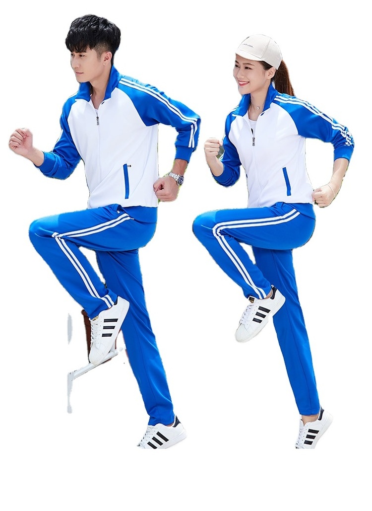 New sports wear school uniform students suit couple for tracksuit running wear