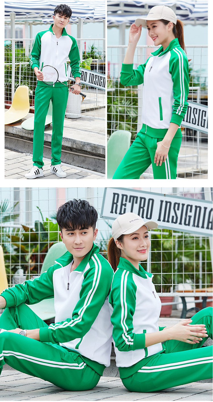 New sports wear school uniform students suit couple for tracksuit running wear