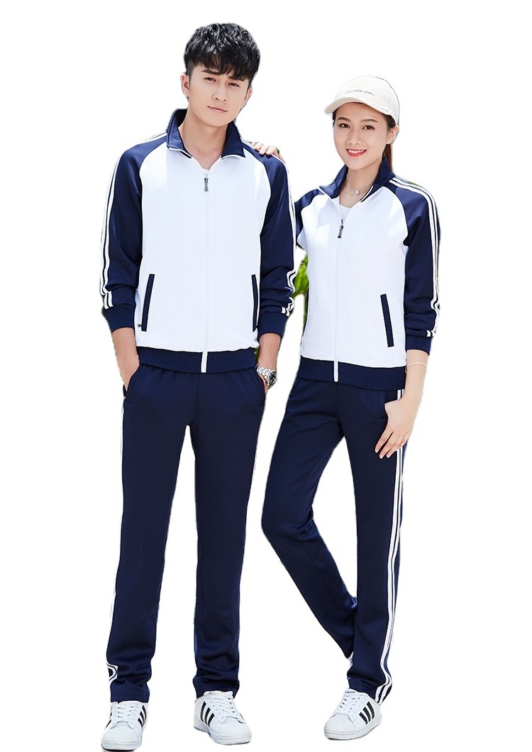 New sports wear school uniform students suit couple for tracksuit running wear