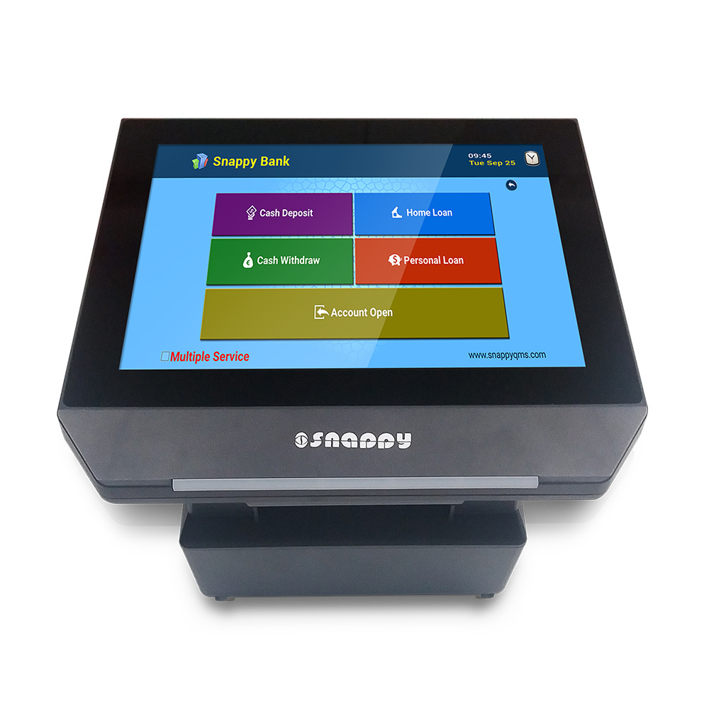 Snappy 10 Inch Android self-service Ticket Dispenser 80mm Thermal Printer Auto Queue ticket wireless hospital  queue system