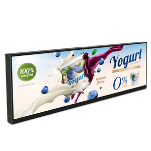 49.5 inch 1920X550 Supermarket Shelf Screen digital display Stretched Bar LCD Advertising Screen