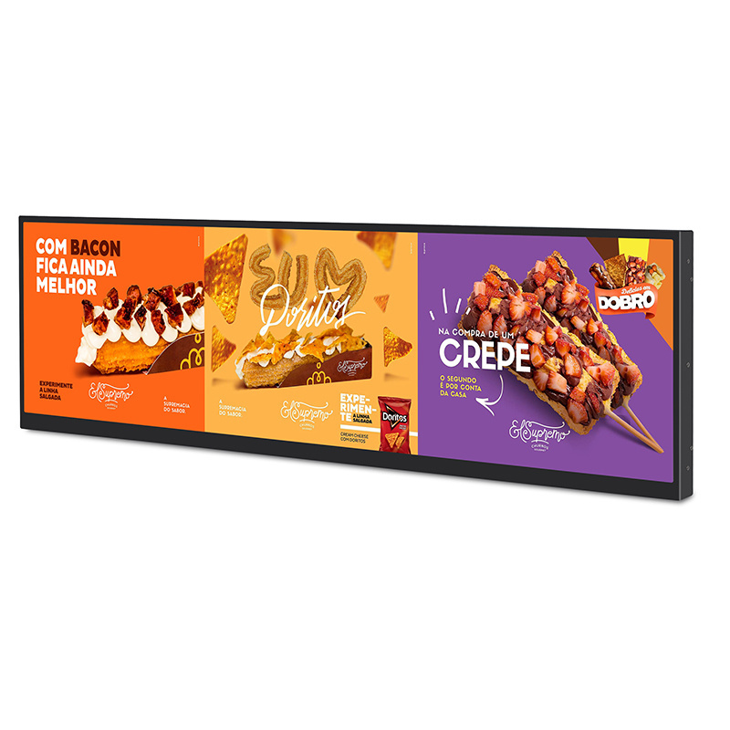 49.5 inch 1920X550 Supermarket Shelf Screen digital display Stretched Bar LCD Advertising Screen