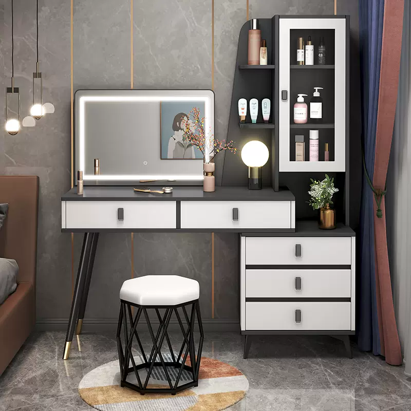 Modern minimalist mirror dresser, bedroom locker