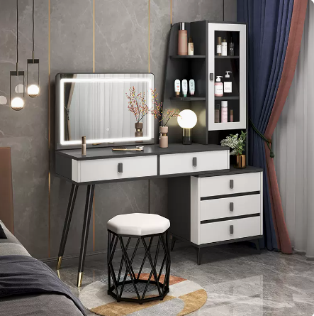 Modern minimalist mirror dresser, bedroom locker