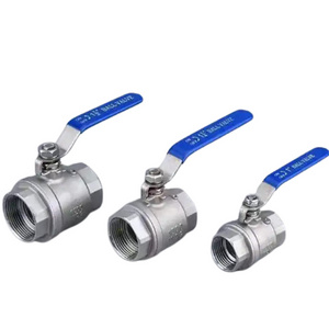 Wholesale custom 304/316 L 1/8" 1/4" 1/2" 1" 2' 3" 4" BSP NPT stainless steel 1 piece 2-piece ball valve