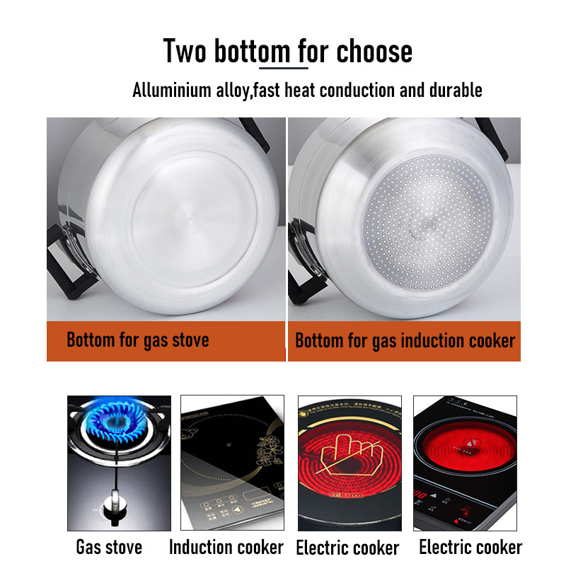 Explosion proof safe valve pressure canner pressure cooker aluminum alloy for gas induction cooker