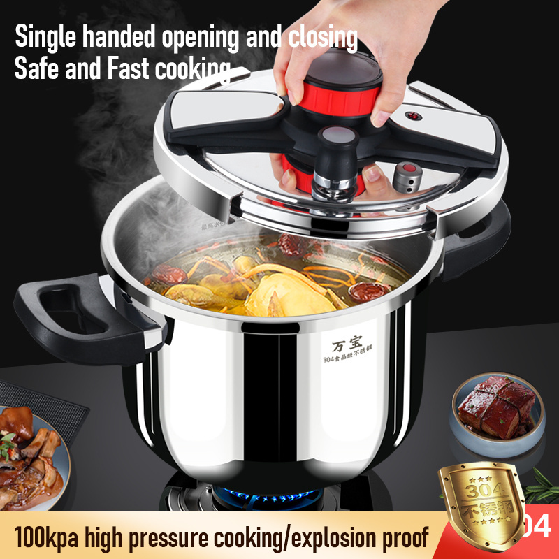 Highly Quality Energy Saving Gas And Induction Cooker 304 Stainless Steel Pressure Cooker 6 litre