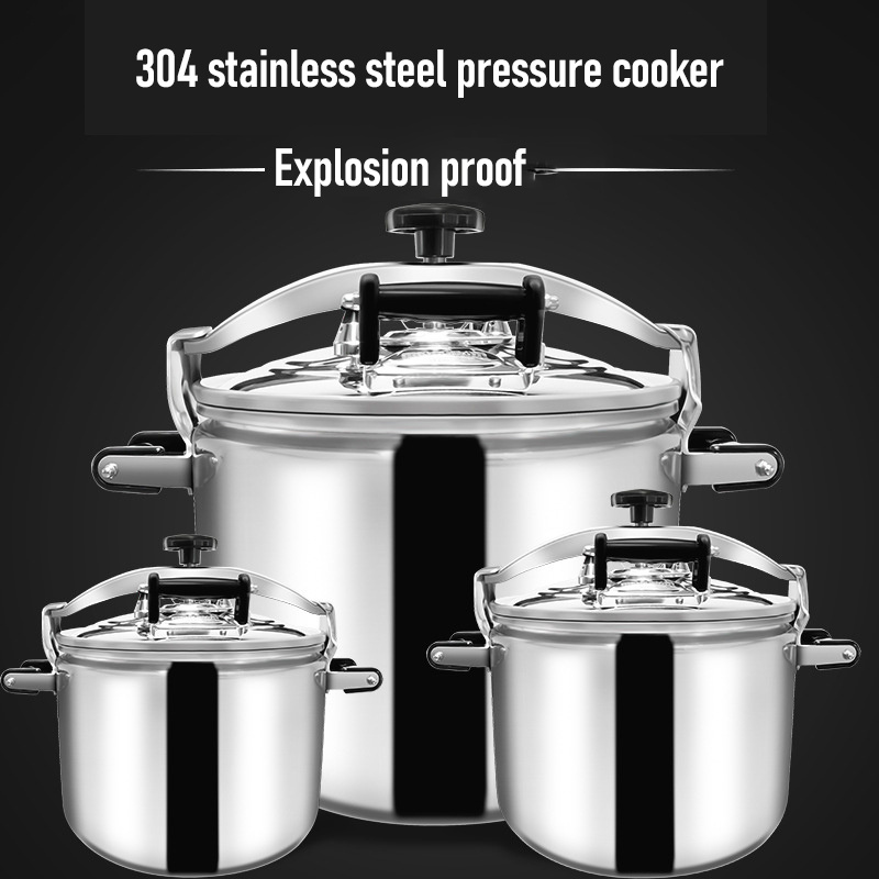 In Stock Pressure Cooker Safe and Explosion-Proof Stainless Steel 201 Pressure Cookers for Gas Stove and induction cooker