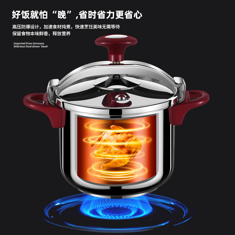 High quality 304 stainless steel pressure cookers for gas and induction cookers