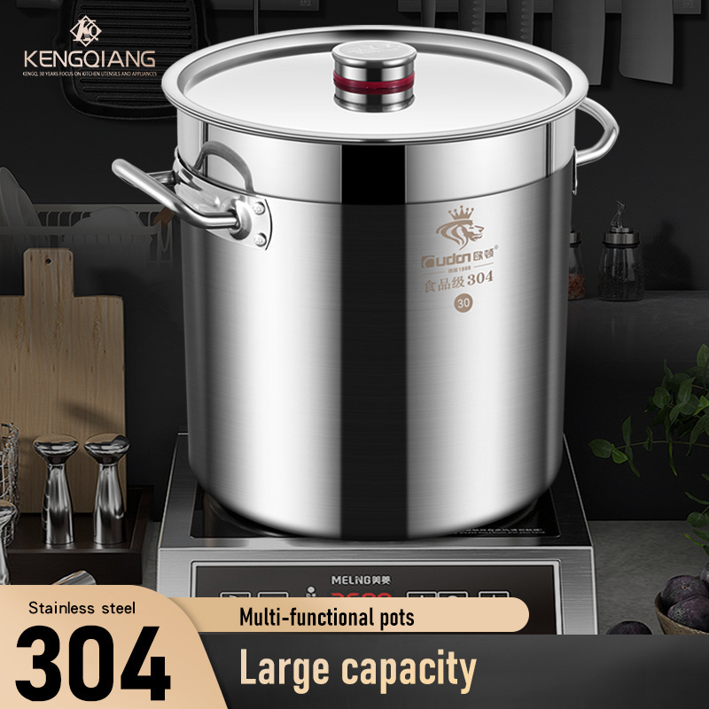 Large capacity 304 stainless steel soup pot& stock pots for gas and induction cooker