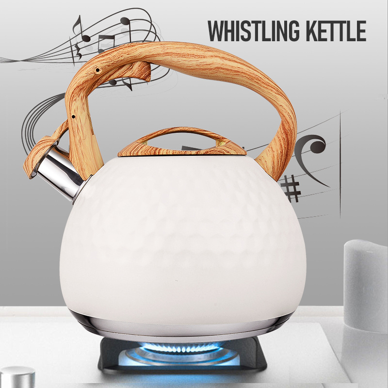 Factory Wholesale Food Grade Stainless Steel Kitchen 3.5L Color Coating Tea Water Kettle Stove Top Whistling Kettle